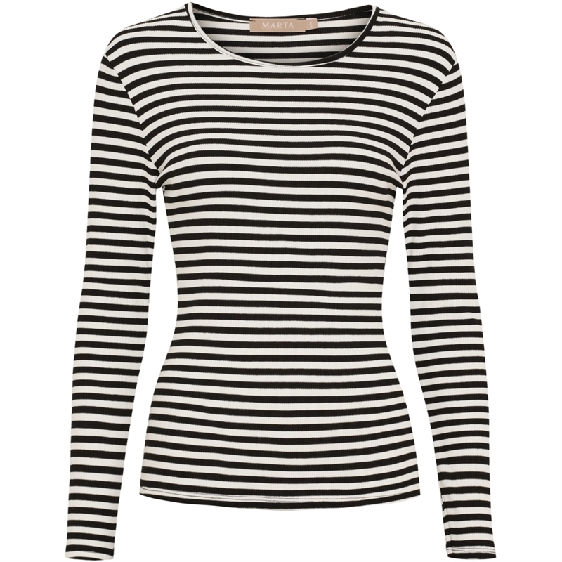 Marta Du Chateau Josiane LS Tee 49066 Black Greggio