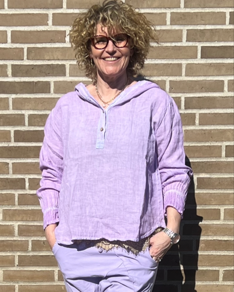 Marta Du Chateau Shirt 5604 Lilac - hørskjorte