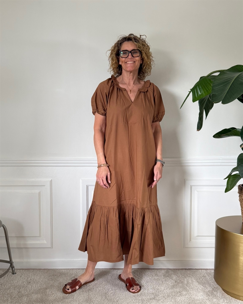 WAUW ALVA DRESS BROWN