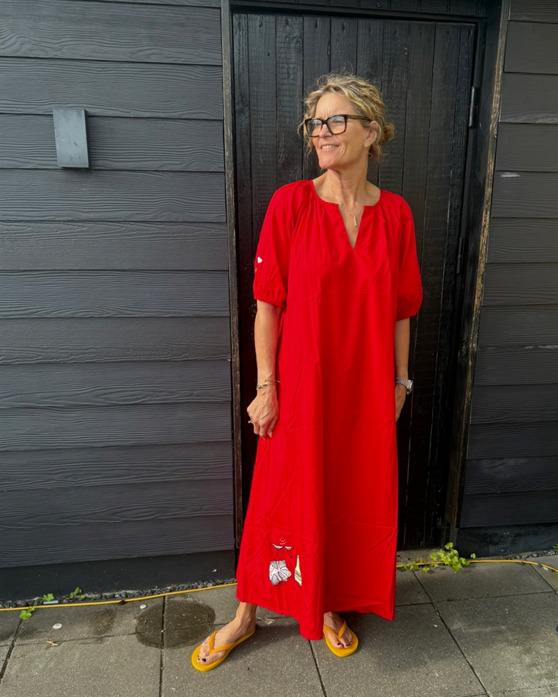 WAUW OYSTER DRESS Red