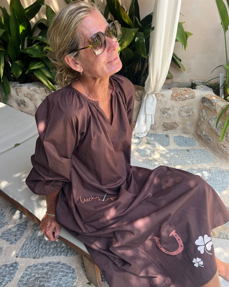 WAUW THE GOOD LUCK DRESS Chocolate Brown 