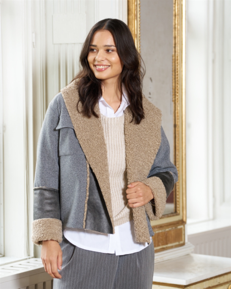 Marta Du Chateau Mdc Beth 80130 Grigio-Grigio jakke