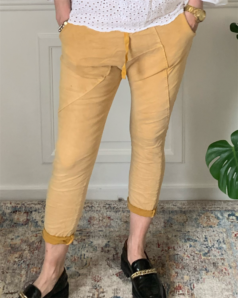 Cabana Living Baggy Jogger EMMA -  YELLOW (SMÅ I STØRRELSEN )