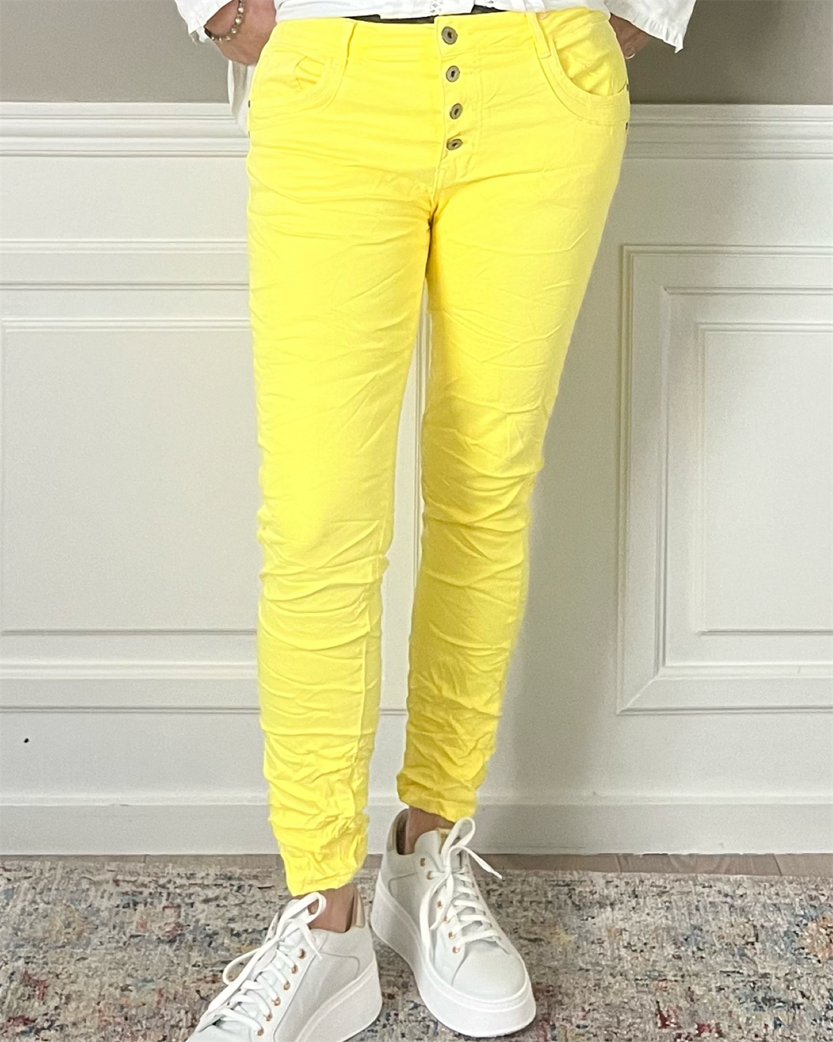 Du Jour Ladies jeans JW5154-42 Yellow