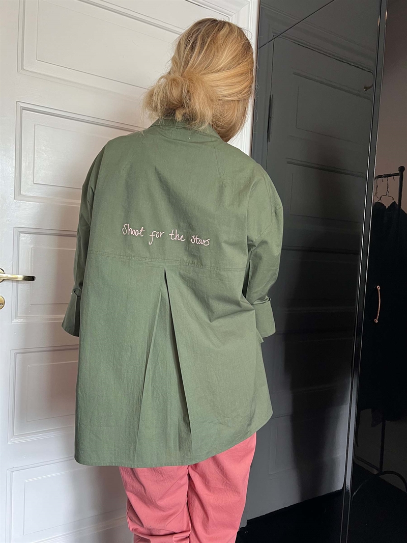 WAUW LUNA SHIRT - SHOOT FOR THE STARS Olive green 