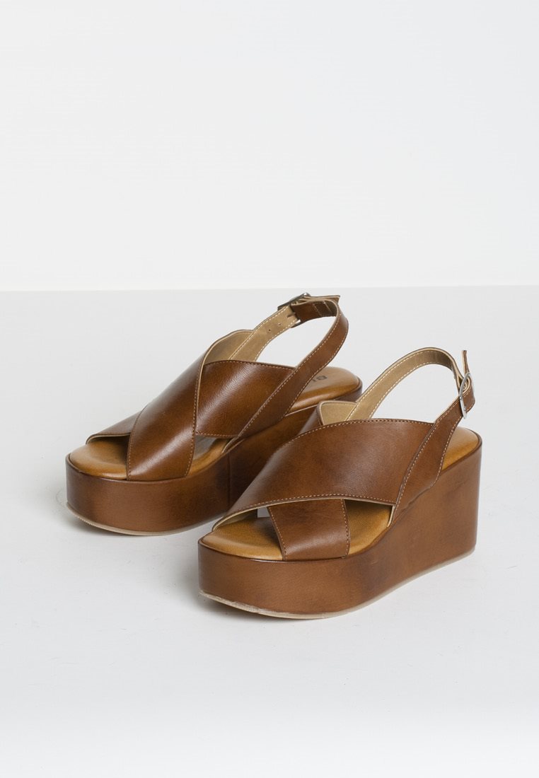 BUKELA BIANCA LEATHER BROWN sandaler