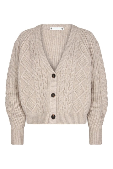 Co Couture New RowCC Cable Cardigan Knit 32093 Champagne 